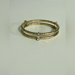 Double Row Goldtone Bangle